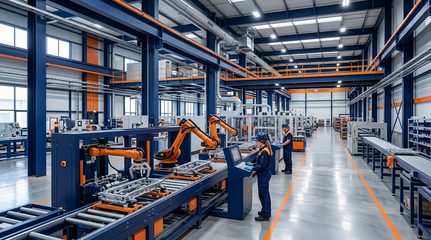 Usine fonctionnant sans interruption, ambiance maitrisee