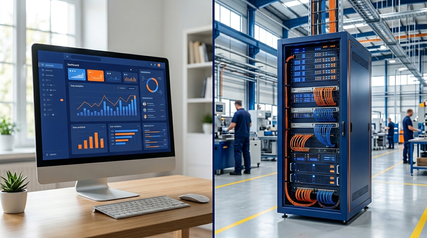 Interface SaaS dans le cloud et serveur local pour une GMAO