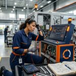 Technicien face a une machine qui retombe en panne